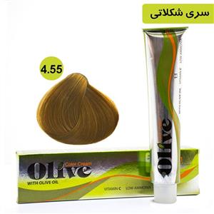 رنگ موی الیو سری شکلاتی شماره Olive 4.55 