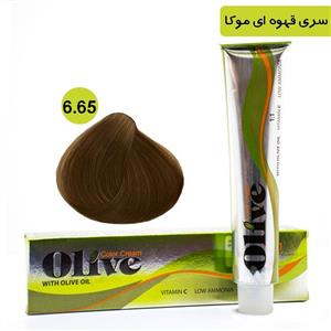 رنگ موی الیو سری قهوه ای موکا شماره Olive 6.65 