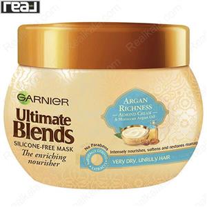 ماسک مو کرم بادام و روغن آرگان مراکشی التیمیت بلندز گارنیر (گارنیه)  Garnier Ultimate Blends Almond Cream & Moroccan Argan Oil