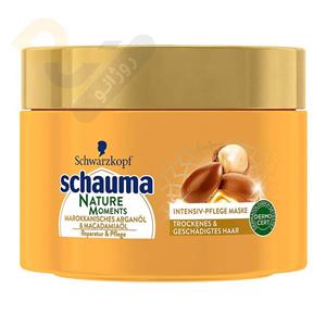 ماسک مو شوما حاوی روغن فندق ارگان schwarzkopf schauma nature moment intensiv pflege maske 