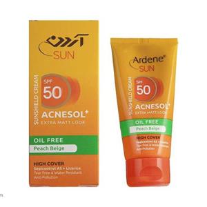 کرم ضد آفتاب فاقد چربی 50 SPF رنگ بژ آردن Ardene مدل +Acnesol 