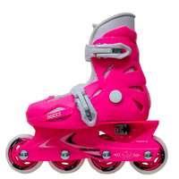 کفش اسکیت رویه محکم صورتی سایز متحرک همراه با لوازمRoces pink Junior hard skate