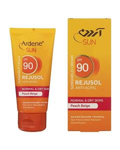 ضد افتاب رژوسول اردن SPF90 برای پوست های معمولی خشک بژ روشن Ardene Sun Rejusol Spf90 Anti Aging Sunshield Cream 