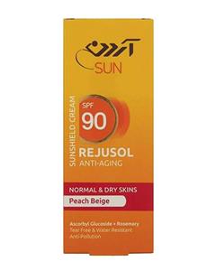 ضد آفتاب رژوسول آردن SPF90 برای پوست های معمولی و خشک بژ روشن Ardene Ardene Sun Rejusol Spf90 Anti Aging Sunshield Cream