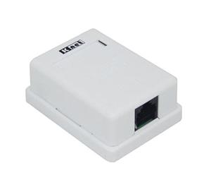 باکس و کیستون تک پورت روکار کی نت مدل Cat6
