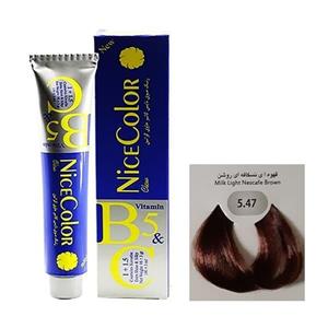 رنگ مو نایس کالر قهوه ای نسکافه ای روشن 5٫47
