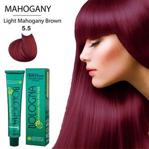رنگ مو بلونیا سری mahogany شماره 5.5 حجم 100 میلی لیتر رنگ ماهاگونی روشن