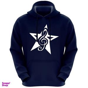 هودی زنانه طرح ستاره کد F109 رنگ سرمه ای