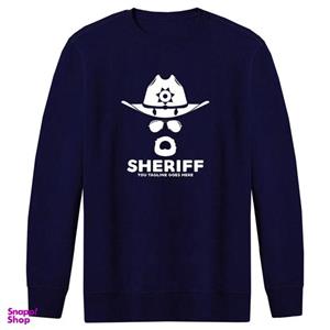 سویشرت مردانه طرح SHERIFF کد F244 رنگ سرمه ای