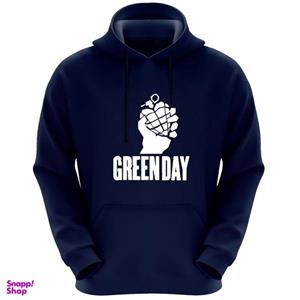هودی مردانه طرح GREEN DAY کد R67 رنگ سرمه ای