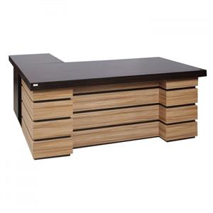 میز کارمندی آسیا مدل جنوا همراه با میز الحاقی