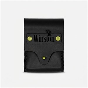 کیف سیگار چرمینه اسپرت طرح وینستون کد 32023-B