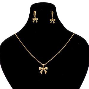 نیم ست زنانه زد جی جولری طرح پاپیون کد MA1056