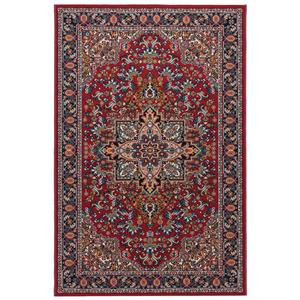 گلیم ماشینی چهارمتری  دنیای فرش طرح هریس کد 418 زمینه لاکی