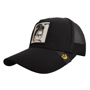 کلاه کپ پسرانه طرح سنجاب کد PT-30305 رنگ مشکی 