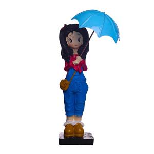مجسمه لیلپار طرح دختری با چتر مدل DGN-0004