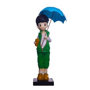 مجسمه لیلپار طرح پسری با چتر مدل DGN-0003