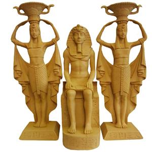 مجسمه لیلپار طرح مصری مدل DKH-7072K مجموعه 3 عددی