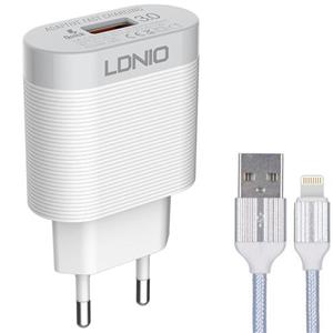 شارژر دیواری اورجینال الدینیو مدل LDNIO A303Q به همراه کابل Micro USB LDNIO A303Q Wall Charger Cable