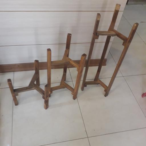 پایه گلدان چوبی