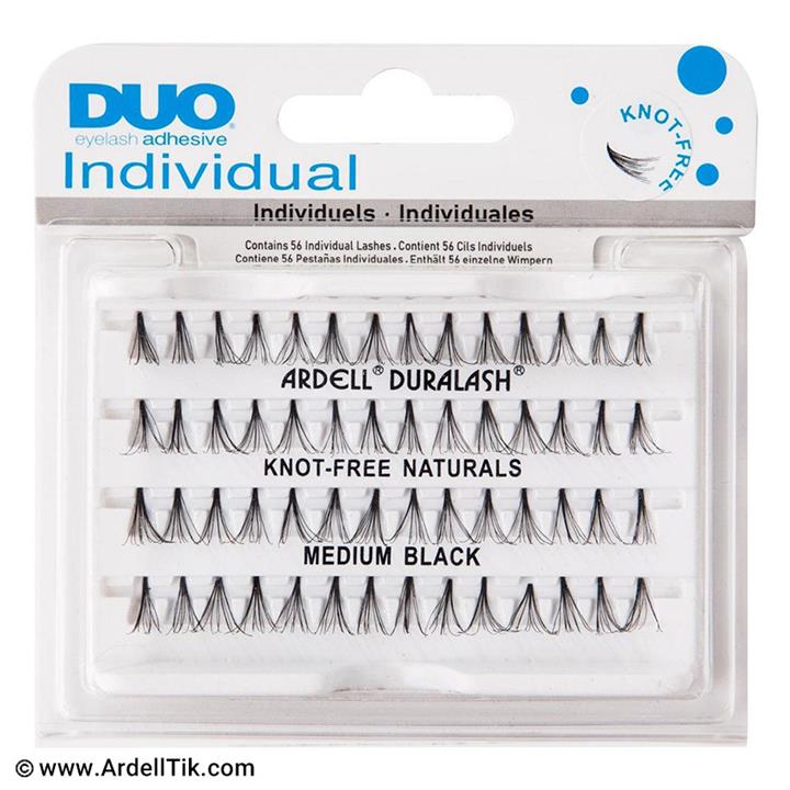 مژه تکی Dou بدون گره - مو طبیعی - سایز Medium