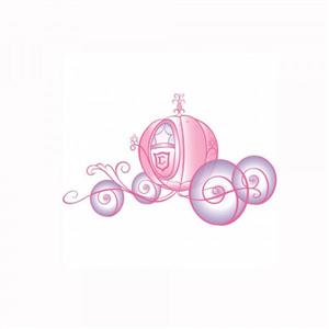 استیکر دیواری اتاق کودک روم میتس roommates طرح Disney Princess Carriage 