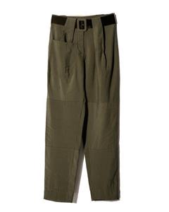 ‌سرژه ​شلوار زنانه پارچه ای راسته سبز