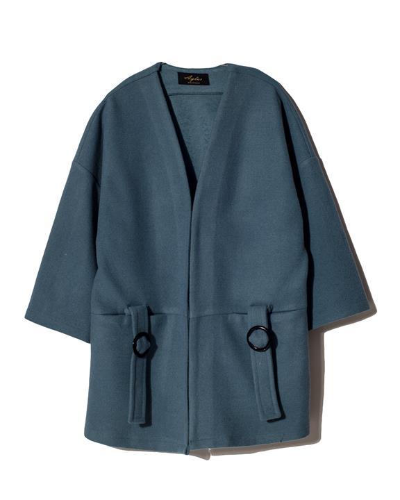 ‌آیلار ​پالتو زنانه کچه آبی نفتی