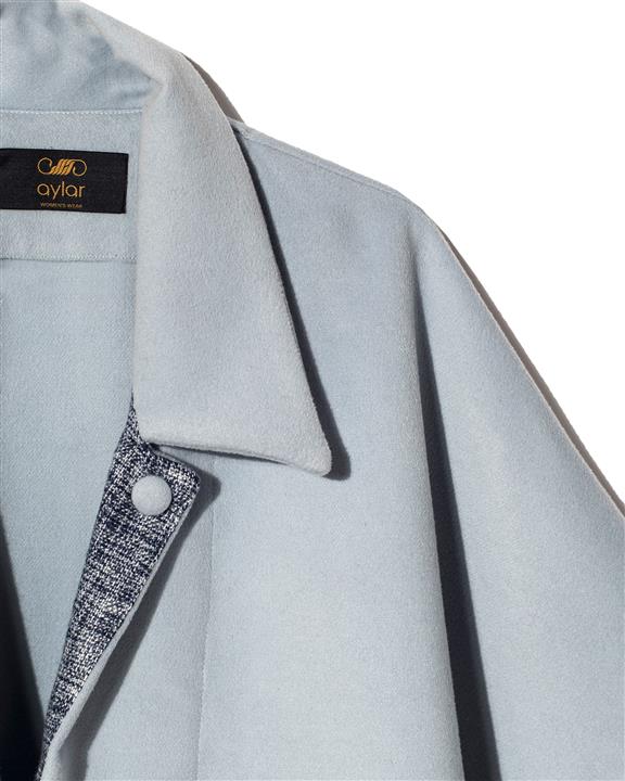 ‌آیلار ​پالتو زنانه کچه عبایی آبی روشن