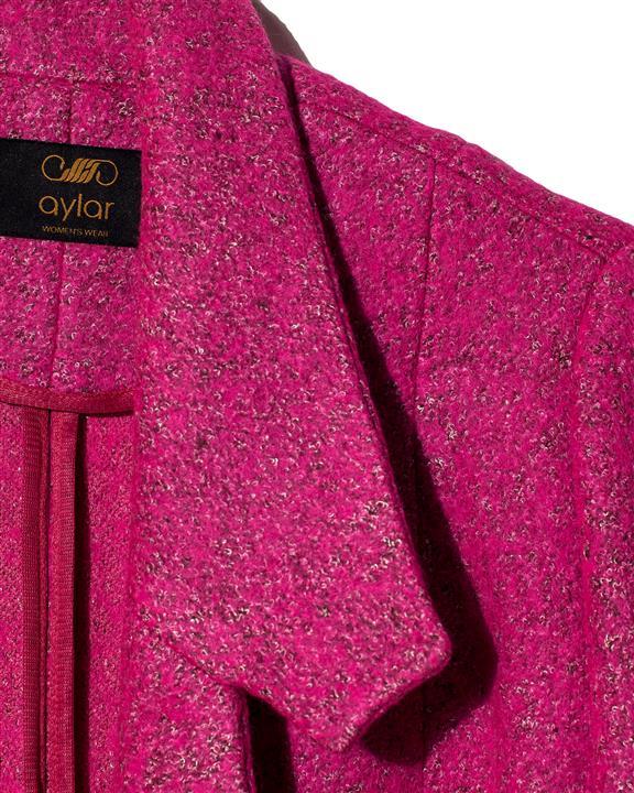 ‌آیلار ​پالتو زنانه کچه آستین کلوش سرخابی