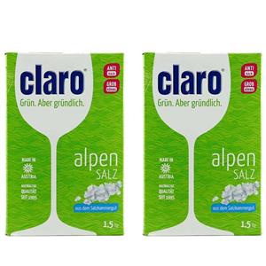 نمک ظرفشویی کلارو مدل Alpen Salz وزن 1.5 کیلوگرم بسته 2 عددی 