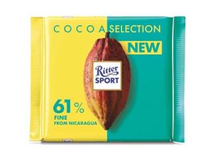 شکلات 100 گرمی ریتر اسپرت (Ritter sport) زرد، سبز - 61% تلخ 