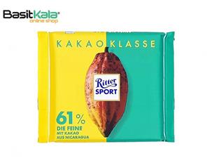 شکلات 100 گرمی ریتر اسپرت (Ritter sport) زرد، سبز - 61% تلخ 