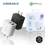 شارژر دیواری مومکس Momax UM13CN OnePlug PD QC3.0 Charger 18W توان 3 آمپر