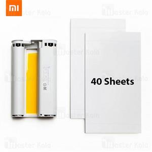 پک 40 تایی کاغذ چاپ و جوهر پرینتر شیائومی Xiaomi Mi Wireless Photo Printer Ink And Paper 