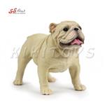 فیگور سگ بولداگ کرمی رنگ-Pet Bulldog Dog Model Animal