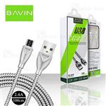 کابل میکرو یو اس بی باوین Bavin CB-069 USB Cable توان 2.4 آمپر و بدنه کنفی