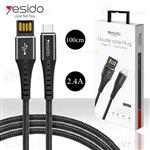 کابل Type C یسیدو Yesido CA34 Cable توان 2.4 آمپر 