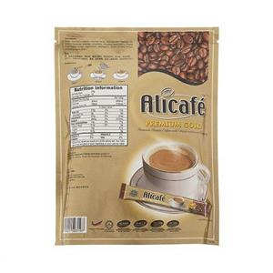 قهوه فوری علی کافه مدل Premium Gold با فروکتوز و جنسینگ بسته 15 عددی Alicafe Instant Coffee WIth Fructose And Gindeng pcs 