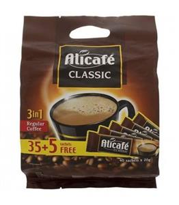 قهوه فوری علی کافه مدل کلاسیک بسته 40 عددی Alicafe Classic Regular Caffee Pack Of 