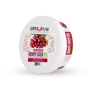 کرم مرطوب کننده سوپر استار مدل روغن هسته انگور حجم 200 میلی لیتر