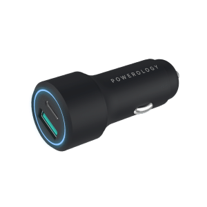 شارژر فندکی پاورولوجی مدل PQCPDCCCBK به همراه کابل USB-C