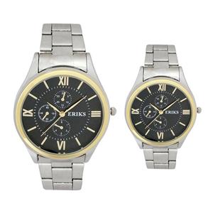 ست ساعت مچی عقربه ای زنانه و مردانه اریکس مدل 8095G