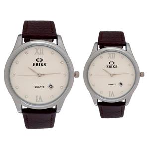 ست ساعت مچی عقربه ای زنانه و مردانه اریکس مدل 8070G