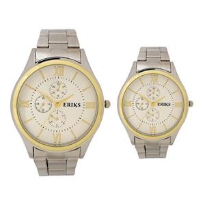 ست ساعت مچی عقربه ای زنانه و مردانه اریکس مدل 8094G