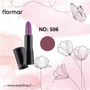 رژ لب جامد سوپر شاین رنگ 506-بنفش-Purple فلورمار   