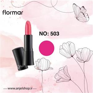 رژ لب جامد سوپر شاین رنگ 503-صورتی-Pink Perfection  فلورمار   FLORMAR SUPER SHINE LIPSTICK - 503