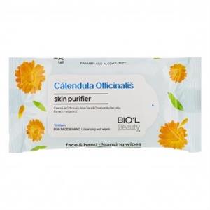 دستمال مرطوب بیول Biol مدل Calendula Biol Calendula Face And Hand Cleansing Wipes