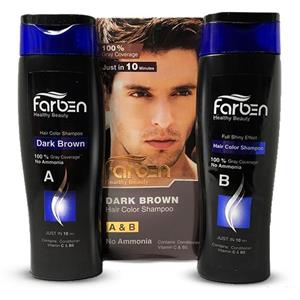 شامپو رنگ مناسب آقایان فاربن 300 میل-قهوه ای تیره