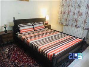 ملحفه کشدار تخت دونفره طرح پیام کد139812211 (قهوه ای نارنجی)